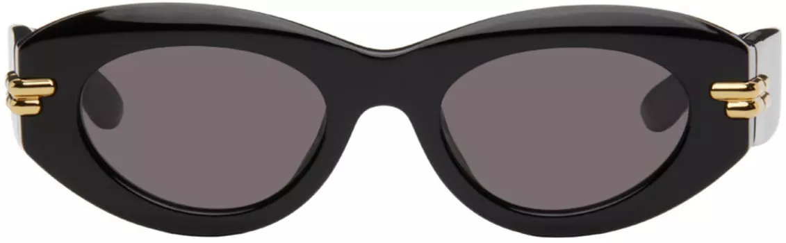 Солнцезащитные очки Black Mitre Oval Bottega Veneta