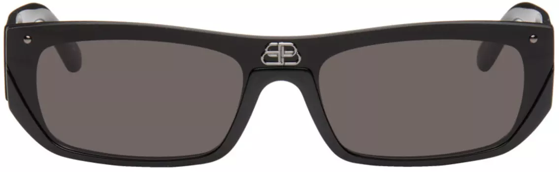 Солнцезащитные очки Black Shield в прямоугольной оправе Balenciaga