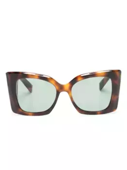 Солнцезащитные очки Blaze в оправе черепаховой расцветки Saint Laurent Eyewear, коричневый