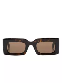 Солнцезащитные очки Bold в прямоугольной оправе Alexander McQueen Eyewear, коричневый