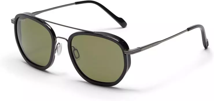 Солнцезащитные очки Boron Serengeti, цвет Shiny Dark Gunmetal Black Shiny Acetate/Mineral Polarized 555nm