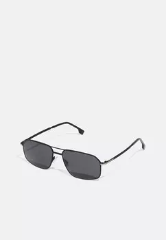 Солнцезащитные очки BOSS, цвет matte black/silver-coloured