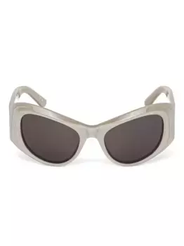 Солнцезащитные очки Bossy большого размера «кошачий глаз» Balenciaga Eyewear, серый