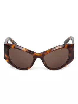Солнцезащитные очки Bossy в черепаховой оправе Balenciaga Eyewear, коричневый