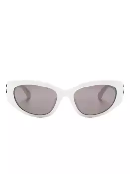 Солнцезащитные очки Bossy в круглой оправе Balenciaga Eyewear, белый