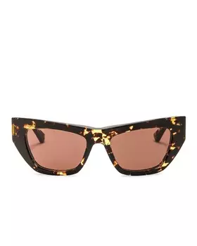 Солнцезащитные очки Bottega Veneta Acetate Cat Eye, цвет Shiny Havana