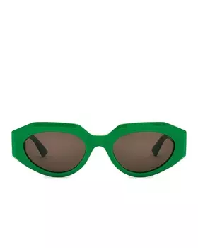 Солнцезащитные очки Bottega Veneta Acetate Cat Eye, цвет Shiny Green
