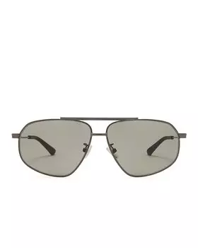 Солнцезащитные очки Bottega Veneta Full Metal, цвет Shiny Dark Ruthenium