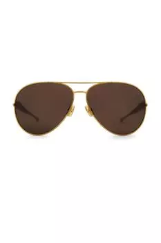 Солнцезащитные очки Bottega Veneta, gold & brown