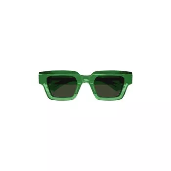 Солнцезащитные очки Bottega Veneta Hinge Square, Зеленые