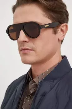 Солнцезащитные очки Bottega Veneta, коричневый