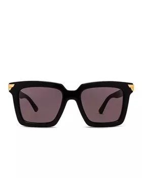 Солнцезащитные очки Bottega Veneta Original 05 Oversize, цвет Shiny Black