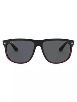 Солнцезащитные очки Boyfriend в квадратной оправе Ray-Ban, черный