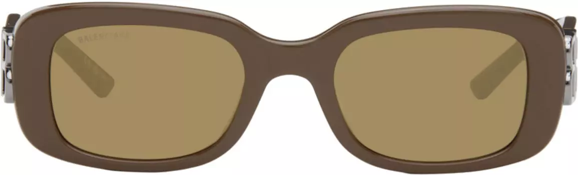 Солнцезащитные очки Brown Dynasty Rectangle Balenciaga