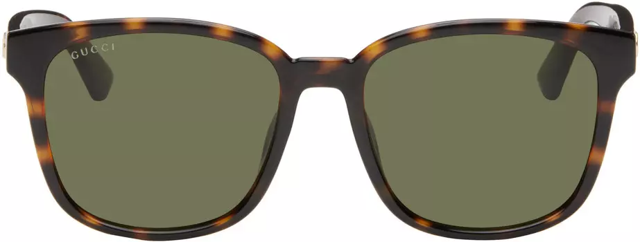 Солнцезащитные очки Brown Lines Thin Square из ацетата Gucci
