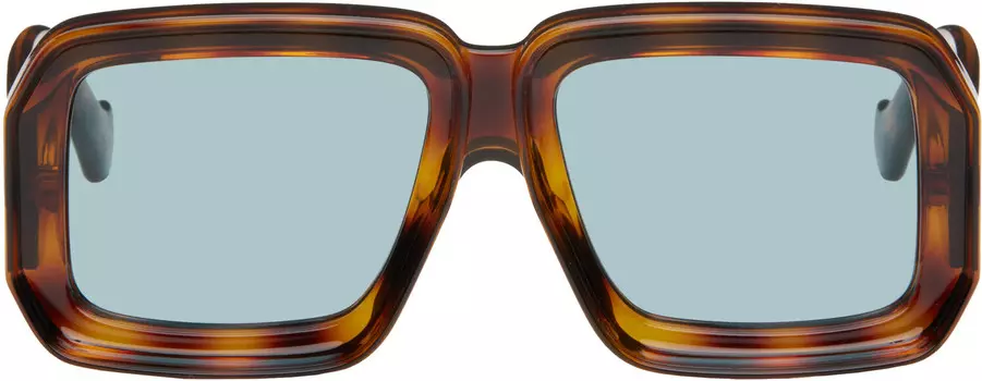 Солнцезащитные очки Brown Paula's Ibiza Dive In Mask LOEWE, Dark Havana/Blue