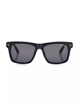 Солнцезащитные очки Buckley-02 56MM Wayfarer Tom Ford, черный