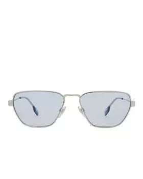 Солнцезащитные очки Burberry Aviator Sungalsses, цвет Light Blue & Silver