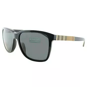 Солнцезащитные очки Burberry BE 4181 300187 унисекс прямоугольной формы, черный