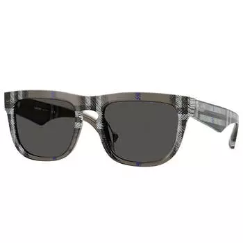 Солнцезащитные очки Burberry BE 4431U 414787 56 мм унисекс квадратной формы, цвет check lichen
