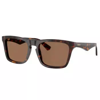 Солнцезащитные очки Burberry BE 4434 300273 57 мм, квадратные, унисекс, цвет dark havana
