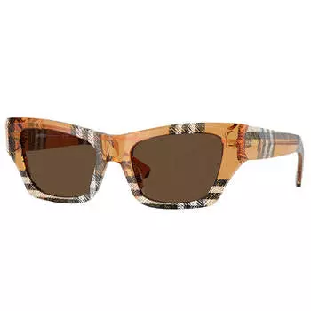 Солнцезащитные очки Burberry BE 4441U 414673 52 мм женские кошачий глаз, цвет check sand