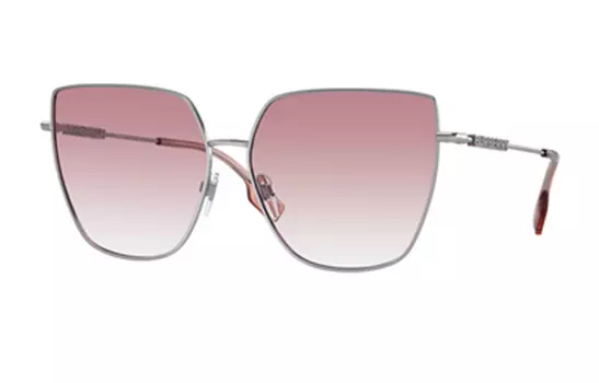 Солнцезащитные очки Burberry, серебряный / серый