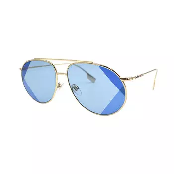 Солнцезащитные очки Burberry, золотой / синий