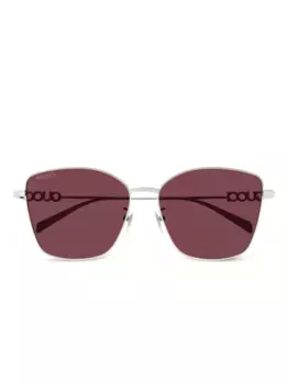 Солнцезащитные очки Butterfly Gucci Eyewear, серебяный