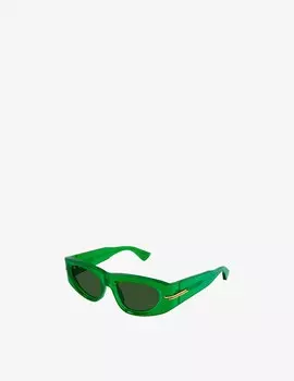 Солнцезащитные очки BV1144S в кошачьем глазу Bottega Veneta, цвет Shiny Trans Btvgreen