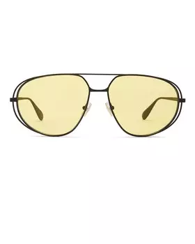 Солнцезащитные очки BV1344S Bottega Veneta, черный/желтый