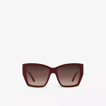 Солнцезащитные очки BV8260 в квадратной оправе из ацетата ацетата Bvlgari, красный