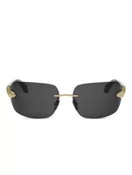 Солнцезащитные очки Bvlgari Serpenti в оправе «кошачий глаз», золотой