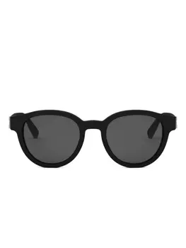 Солнцезащитные очки Bvlgari в круглой оправе, черный