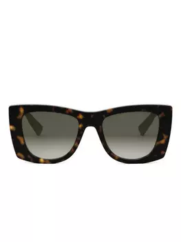 Солнцезащитные очки Bvlgari в квадратной оправе, коричневый