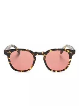 Солнцезащитные очки Byrne в квадратной оправе Garrett Leight, коричневый