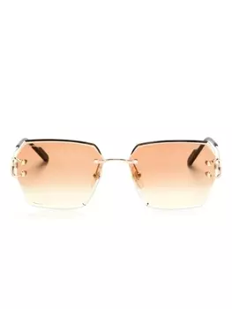 Солнцезащитные очки C Dcor в прямоугольной оправе Cartier Eyewear, золотистый