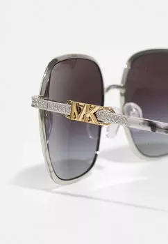 Солнцезащитные очки Cadiz Michael Kors, блестящие серебристые/темно-синие