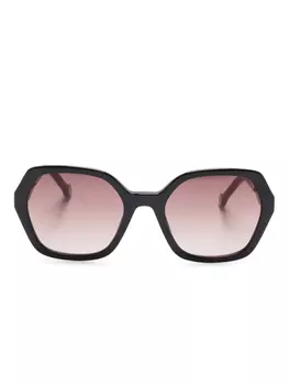 Солнцезащитные очки Carolina Herrera в шестиугольной оправе, черный