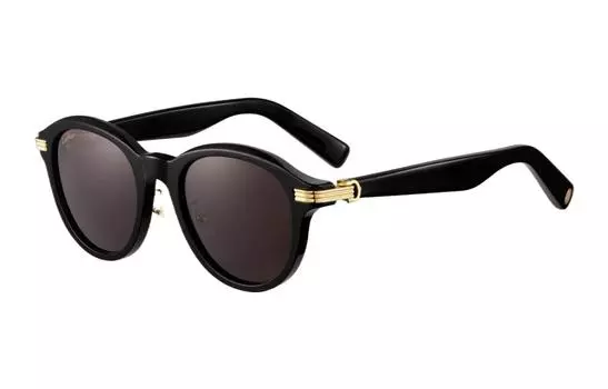 Солнцезащитные очки CARTIER Plate Frame неправильной формы, унисекс, черные