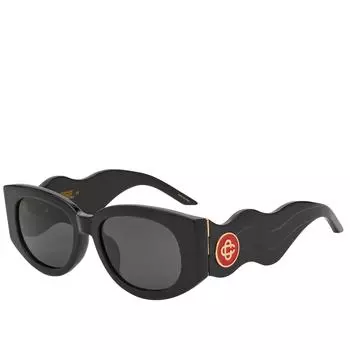 Солнцезащитные очки Casablanca Oval Wave Sunglasses, черный