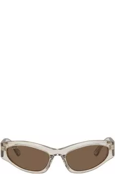 Солнцезащитные очки Cateye с бежевым логотипом Balenciaga