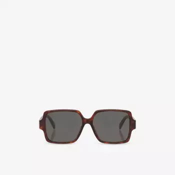 Солнцезащитные очки Celine Triomphe квадратной формы из ацетата, коричневый