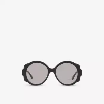 Солнцезащитные очки CH0120S в круглой оправе из ацетата Chloe, черный