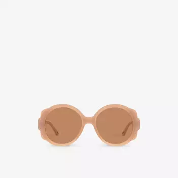 Солнцезащитные очки ch0120s в круглой оправе из ацетата Chlo, розовый