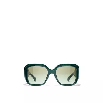 Солнцезащитные очки ch5512 в квадратной оправе из ацетата ацетата Chanel, зеленый