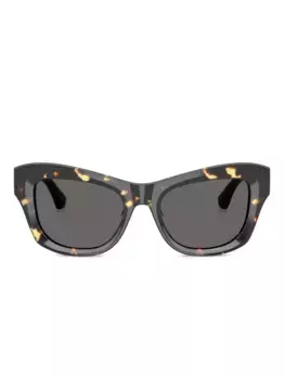 Солнцезащитные очки черепаховой расцветки Burberry Eyewear, коричневый