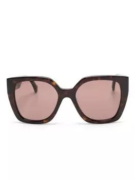 Солнцезащитные очки черепаховой расцветки Gucci Eyewear, коричневый
