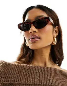 Солнцезащитные очки черепаховой расцветки «кошачий глаз» ASOS