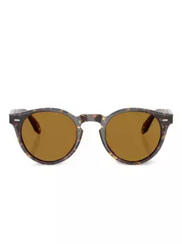 Солнцезащитные очки черепаховой расцветки Oliver Peoples, коричневый